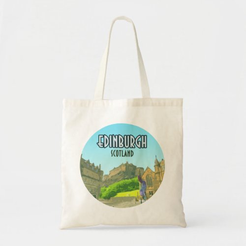 Edinburgh Scotland Castle United Kingdom Vintage Tote Bag