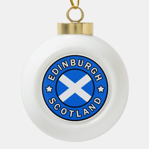 Edinburgh Scotland Ceramic Ball Christmas Ornament