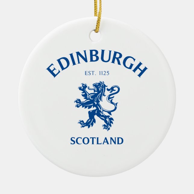Edinburgh Scotland Ceramic Ornament (Front)