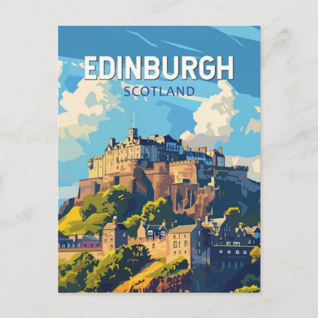 Edinburgh Scotland Colorful Postcard (Front)