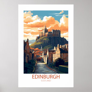 Edinburgh Scotland Famous Travel Places Poster