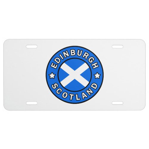 Edinburgh Scotland License Plate