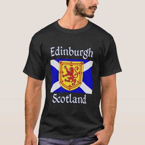 Edinburgh Scotland Lion Rampant Scottish Flag T_Shirt
