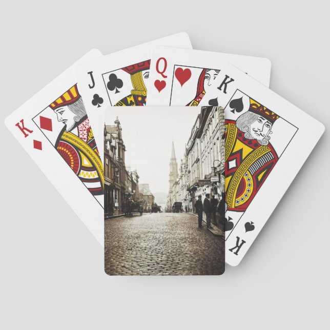 EDINBURGH SCOTLAND MAYBOLE STREET SCENE 1910 POKER CARDS (Back)