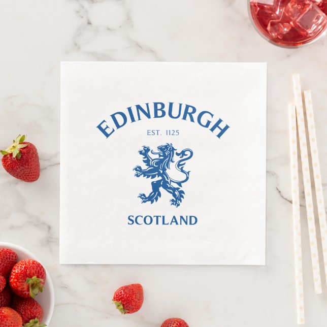 Edinburgh Scotland Paper Dinner Napkins (Insitu)