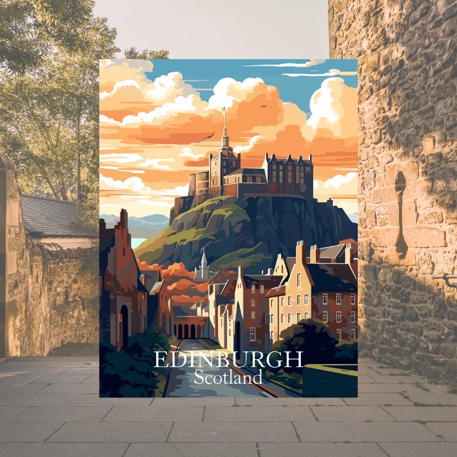 Edinburgh, Scotland Postcard - Edinburgh Castle (Edinburgh, Scotland)