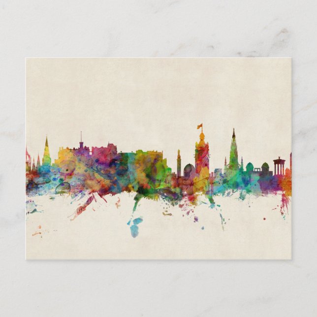 Edinburgh Scotland Skyline Postcard (Front)