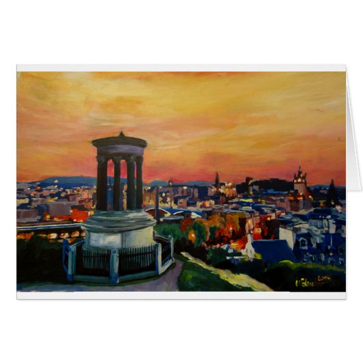 Edinburgh Scotland Skylineat Dusk (Front Horizontal)