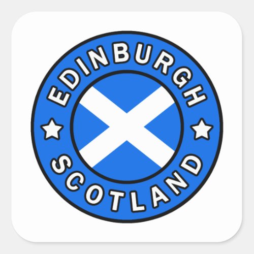 Edinburgh Scotland Square Sticker