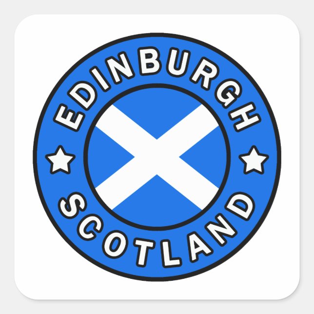 Edinburgh Scotland Square Sticker (Front)