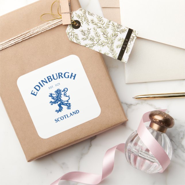 Edinburgh Scotland Square Sticker (Gifting)