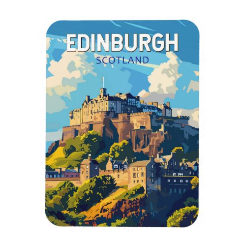 Edinburgh Scotland Travel Art Vintage Magnet