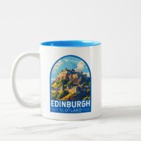 Edinburgh Scotland Travel Art Vintage