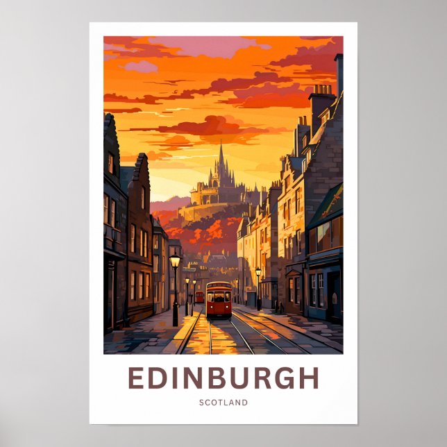 Edinburgh Scotland Travel Print (Front)