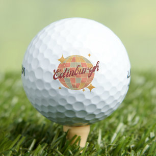 Edinburgh Scotland UK holiday golf resort retro Balls