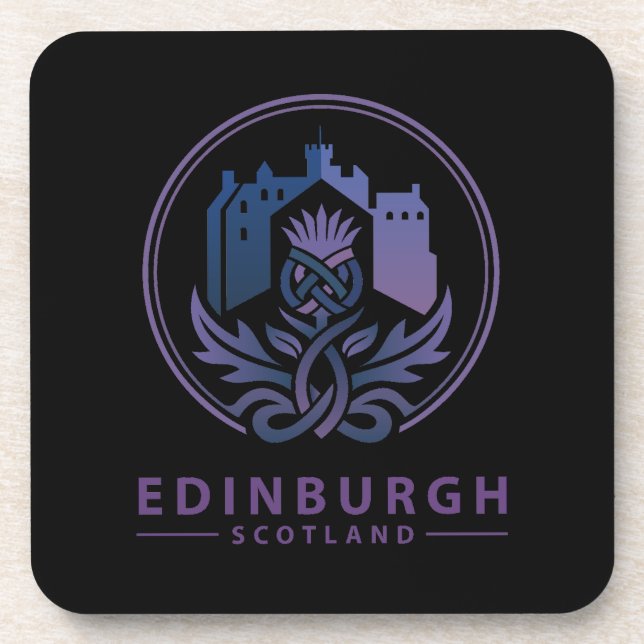 Edinburgh Scotland United Kingdom Beverage Coaster (Front)