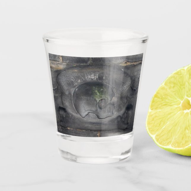 Edinburgh Skull and crossbones  Shot Glass (Front)
