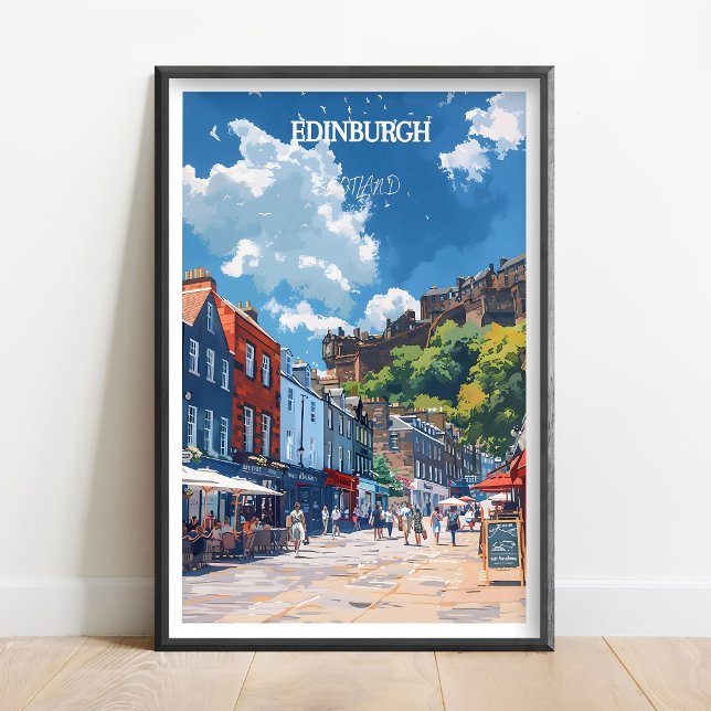 Edinburgh Travel Poster Royal Mile Edinburgh Print (Creator Uploaded)