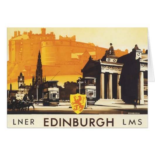 Edinburgh via LNER Rail Poster Cards (Front Horizontal)