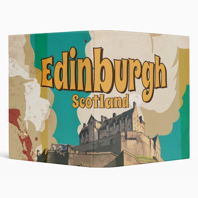 Edinburgh Vintage Travel Poster Binder (Background)