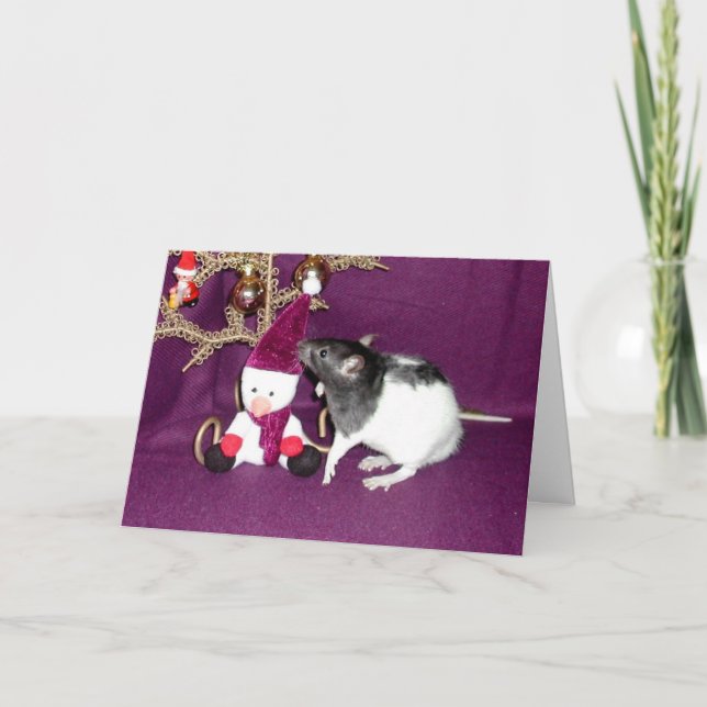 Edison and the Snowman Holiday Card (Front)