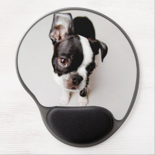 Edison Boston Terrier puppy. Gel Mouse Pad