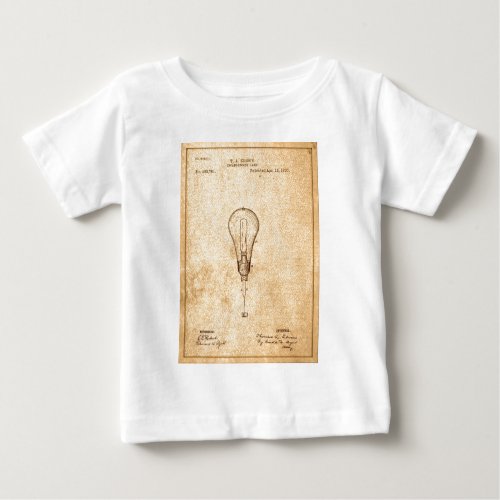 Edison Bulb Patent Baby T_Shirt