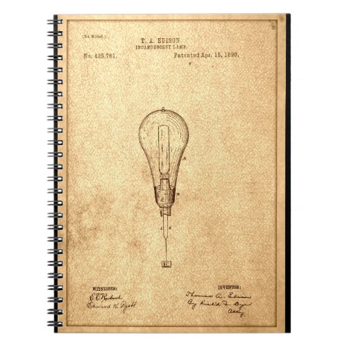 Edison Bulb Patent Notebook