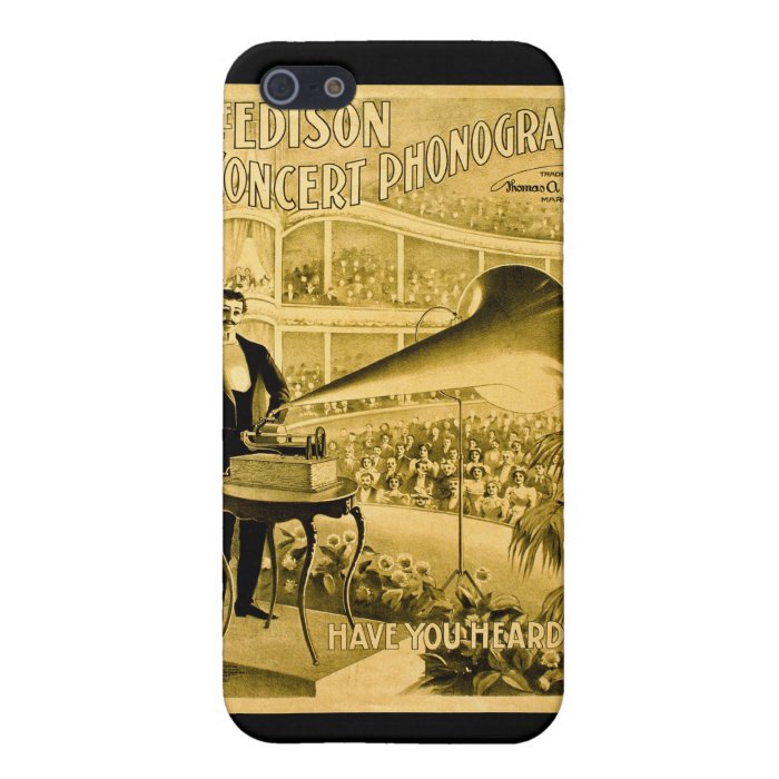 Edison Concert Phonograph Vintage Advertisement Cases For iPhone 5