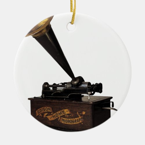 Edison Home Phonograph Ceramic Ornament