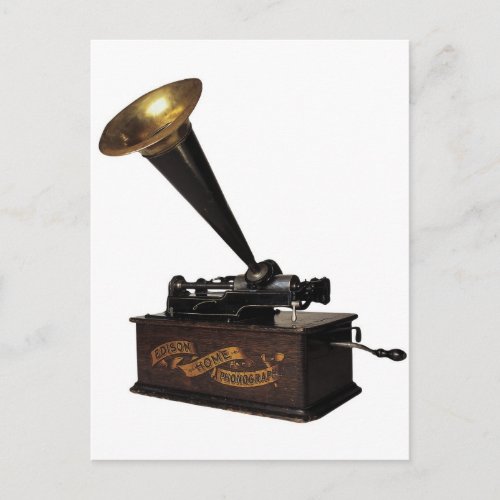 Edison Home Phonograph Postcard