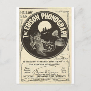 Edison phonograph postcard