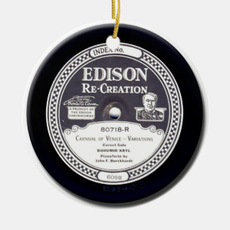 "EDISON Re-Creation" Antique Mini Record Ornament