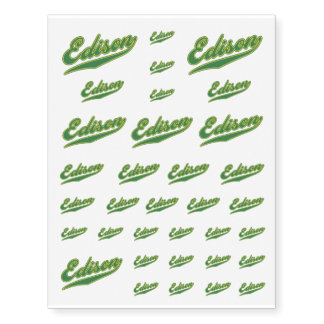 Edison Script Temporary Tattoos