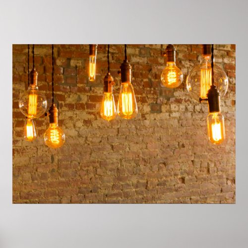 Edison Style Lightbulb Poster