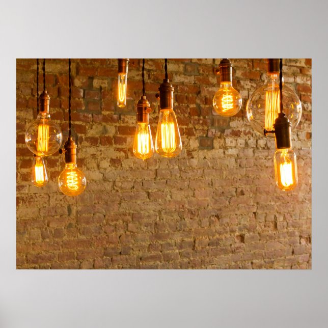Edison Style Lightbulb Poster (Front)