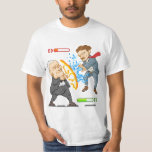 Edison Vs. Tesla T-Shirt<br><div class="desc">The battled between Thomas Edison and Nikola Tesla- Video game pixel art!</div>
