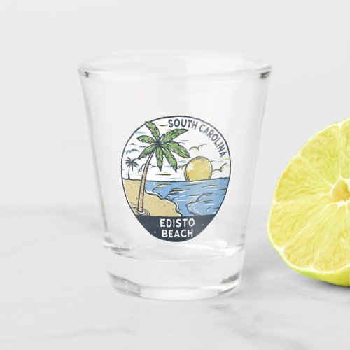 Edisto Beach South Carolina Vintage  Shot Glass