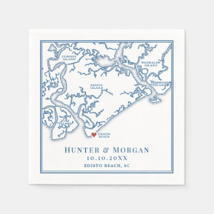 Edisto Beach Wedding Cocktail Napkins