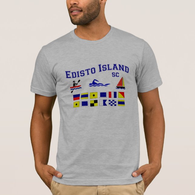 Edisto Island SC Signal Flags T-Shirt (Front)