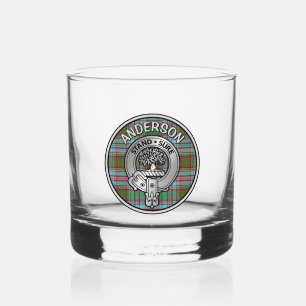 [EDIT] Clan Anderson Crest & Tartan Whiskey Glass