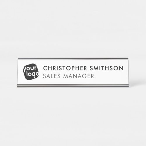Edit Color  Add Your Logo Plate Changeable Office Desk Name Plate