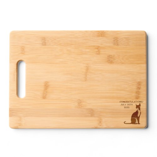 Edit Date Text Name Personalize Etched Charcuterie Cutting Board