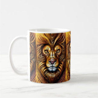 Edit/delete text - Amazingly Beautiful Golden Lion Coffee Mug