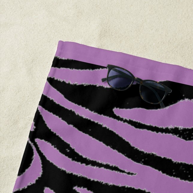 Edit Design - Change Background Color Zebra Beach Towel (In Situ)