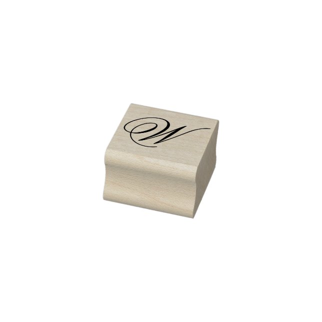 Edit Design to Change Fancy W Monogram Rubber Stamp (Stamp)