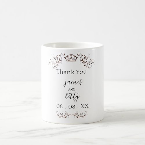 Edit Glass Crown Minimalist Wedding Gift Coffee Mug