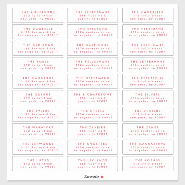 edit individual christmas red guest address label (Sheet)