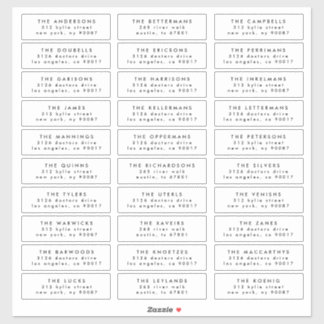 edit individual wedding guest address stamp label