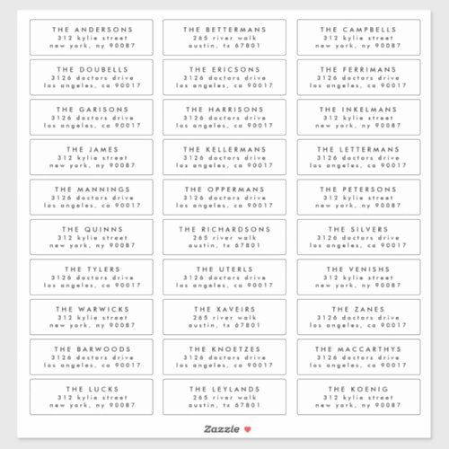 edit individual wedding guest address stamp label